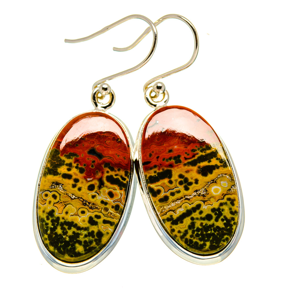 Ocean Jasper Earrings handcrafted by Ana Silver Co - EARR415838