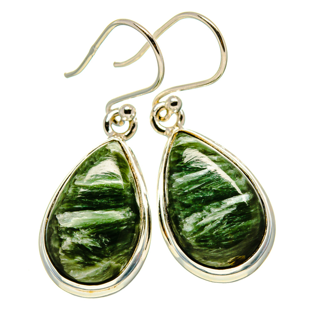 Seraphinite Earrings handcrafted by Ana Silver Co - EARR415840