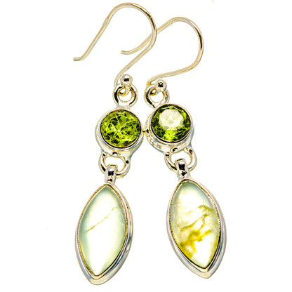 Prehnite Earrings handcrafted by Ana Silver Co - EARR415848