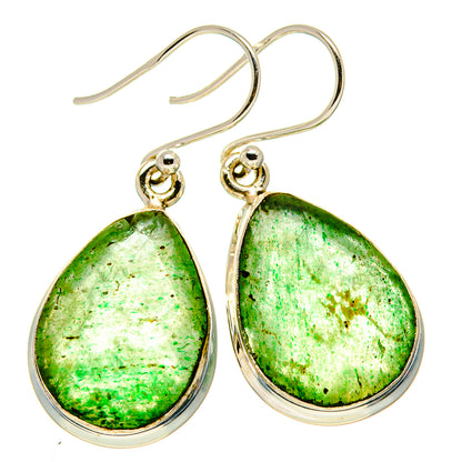 Green Aventurine Earrings handcrafted by Ana Silver Co - EARR415849