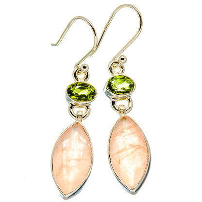 Rose Quartz Earrings handcrafted by Ana Silver Co - EARR415850