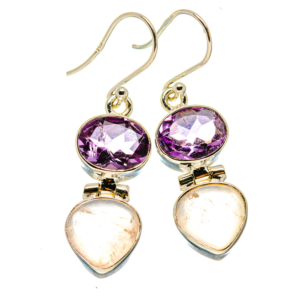 Rose Quartz Earrings handcrafted by Ana Silver Co - EARR415854