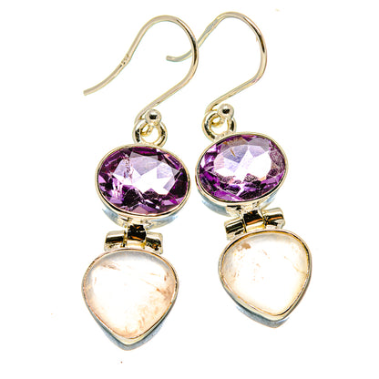 Rose Quartz Earrings handcrafted by Ana Silver Co - EARR415854
