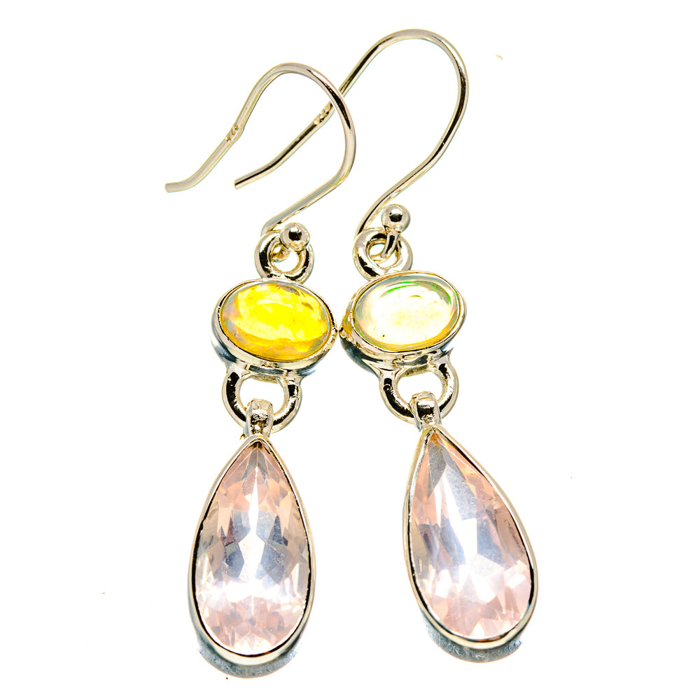 Rose Quartz Earrings handcrafted by Ana Silver Co - EARR415855