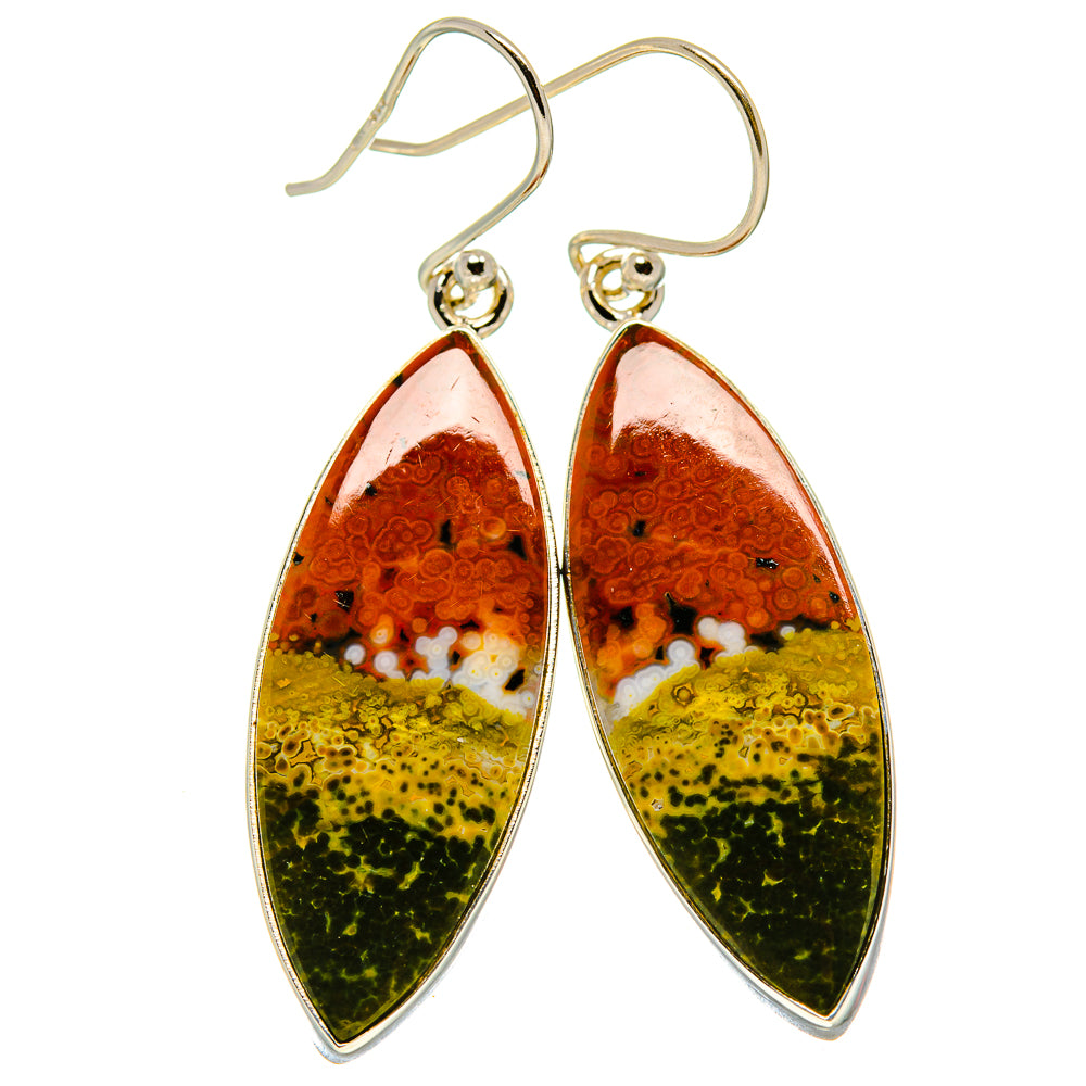Ocean Jasper Earrings handcrafted by Ana Silver Co - EARR415861