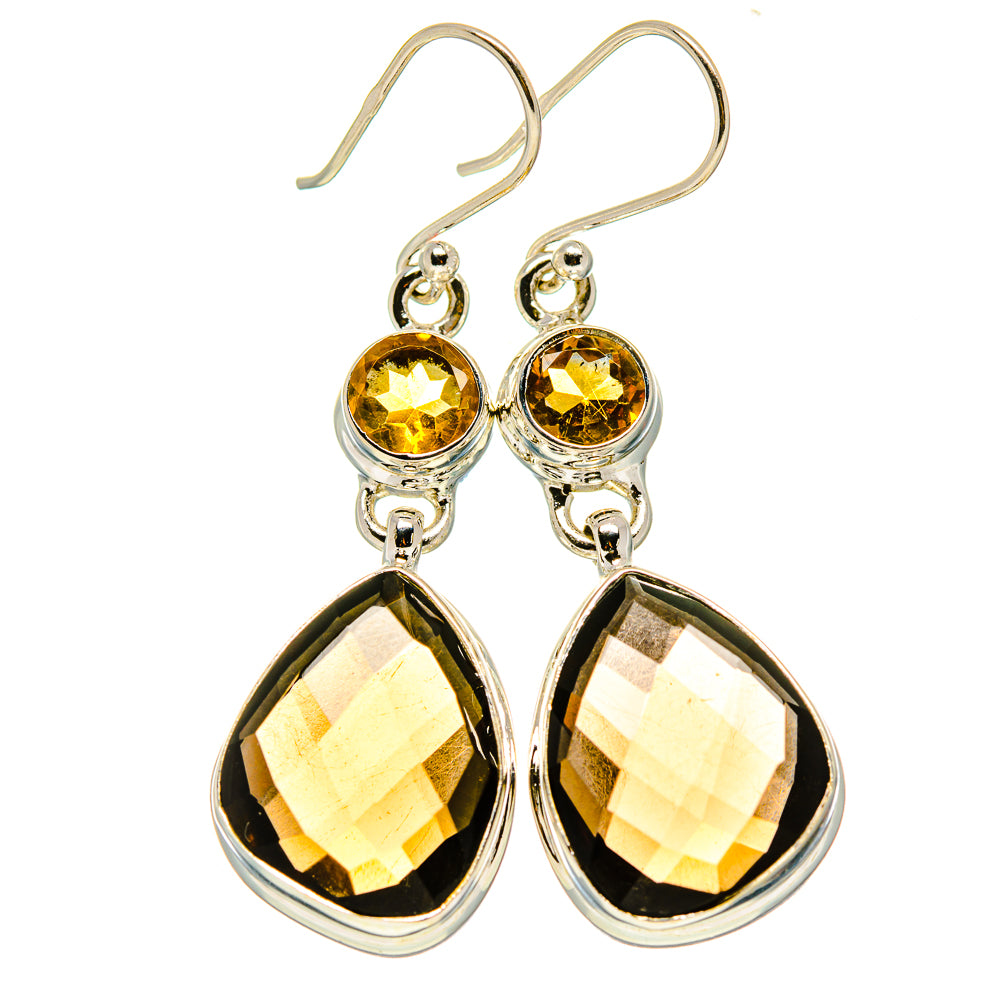 Smoky Quartz Earrings handcrafted by Ana Silver Co - EARR415862