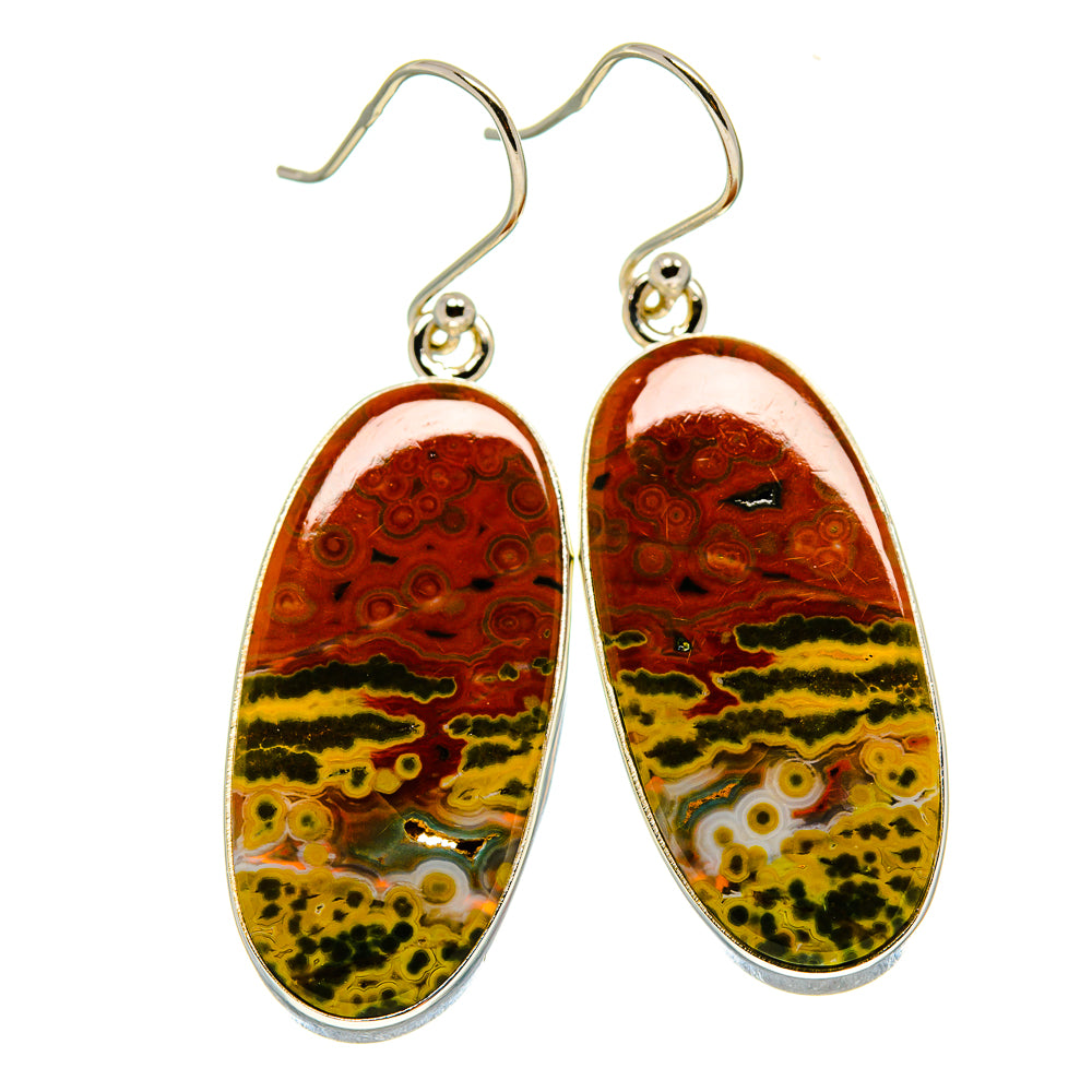 Ocean Jasper Earrings handcrafted by Ana Silver Co - EARR415864