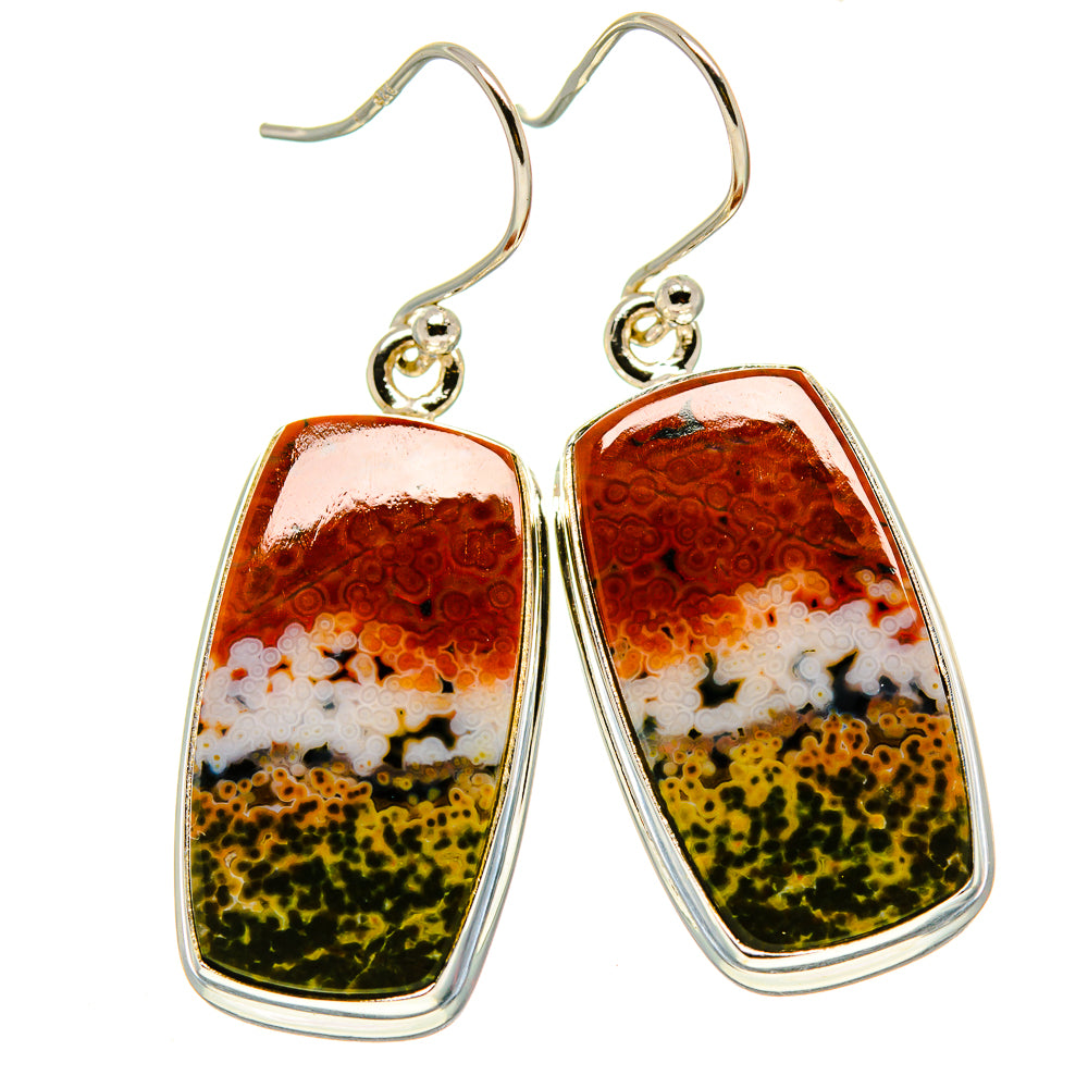 Ocean Jasper Earrings handcrafted by Ana Silver Co - EARR415870