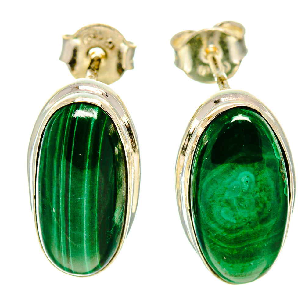 Malachite Earrings handcrafted by Ana Silver Co - EARR415886