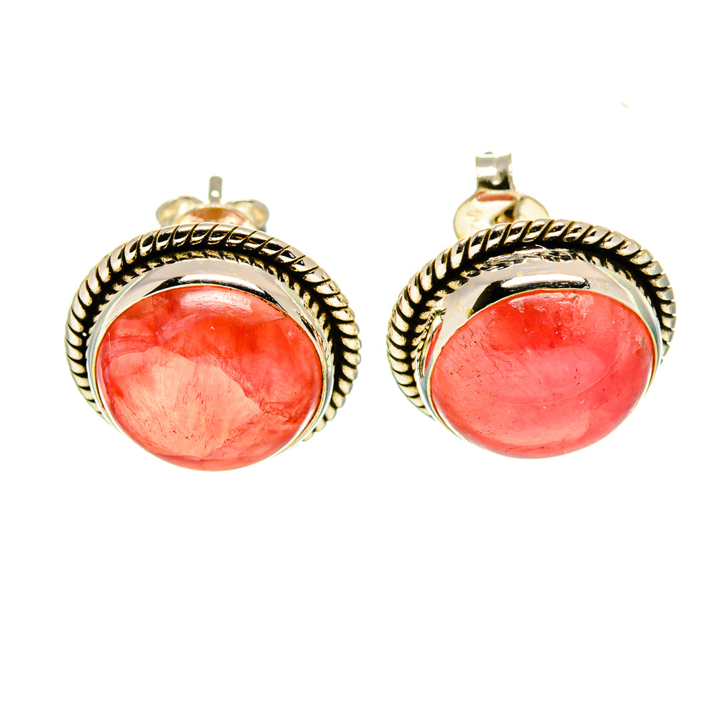 Rhodochrosite Earrings handcrafted by Ana Silver Co - EARR415888