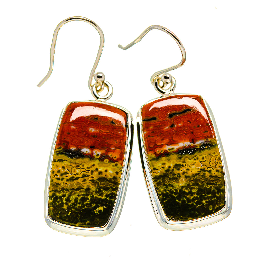Ocean Jasper Earrings handcrafted by Ana Silver Co - EARR415904