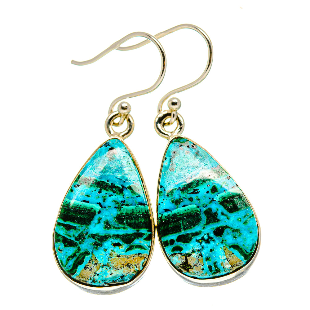 Chrysocolla Earrings handcrafted by Ana Silver Co - EARR415906