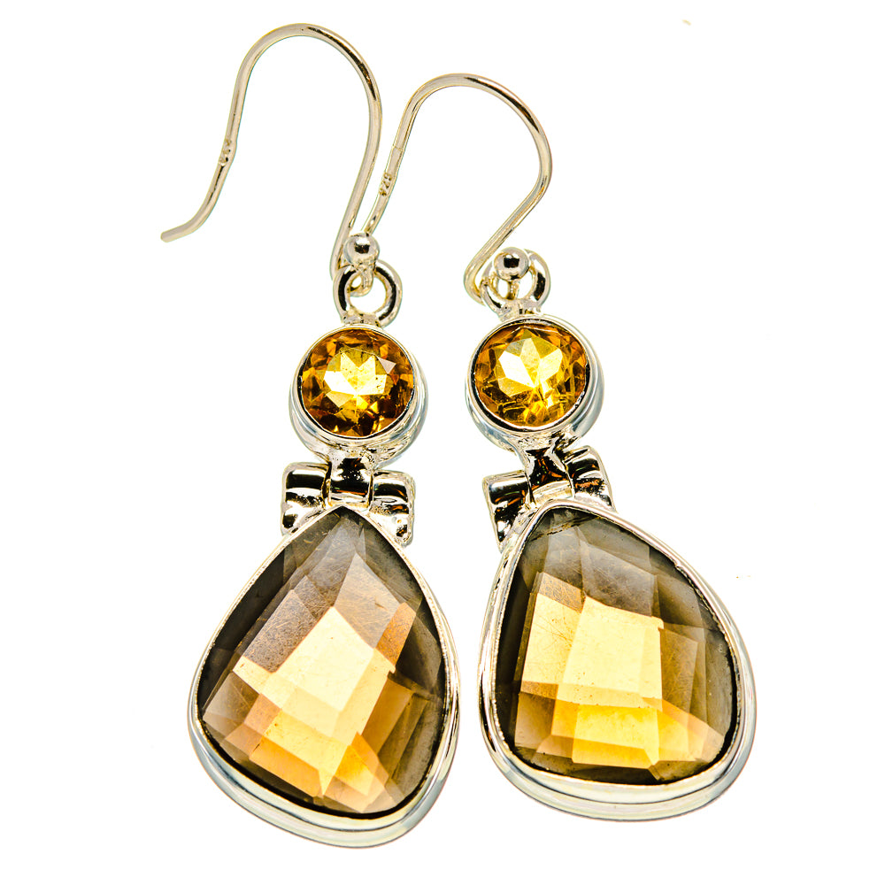 Smoky Quartz Earrings handcrafted by Ana Silver Co - EARR415908