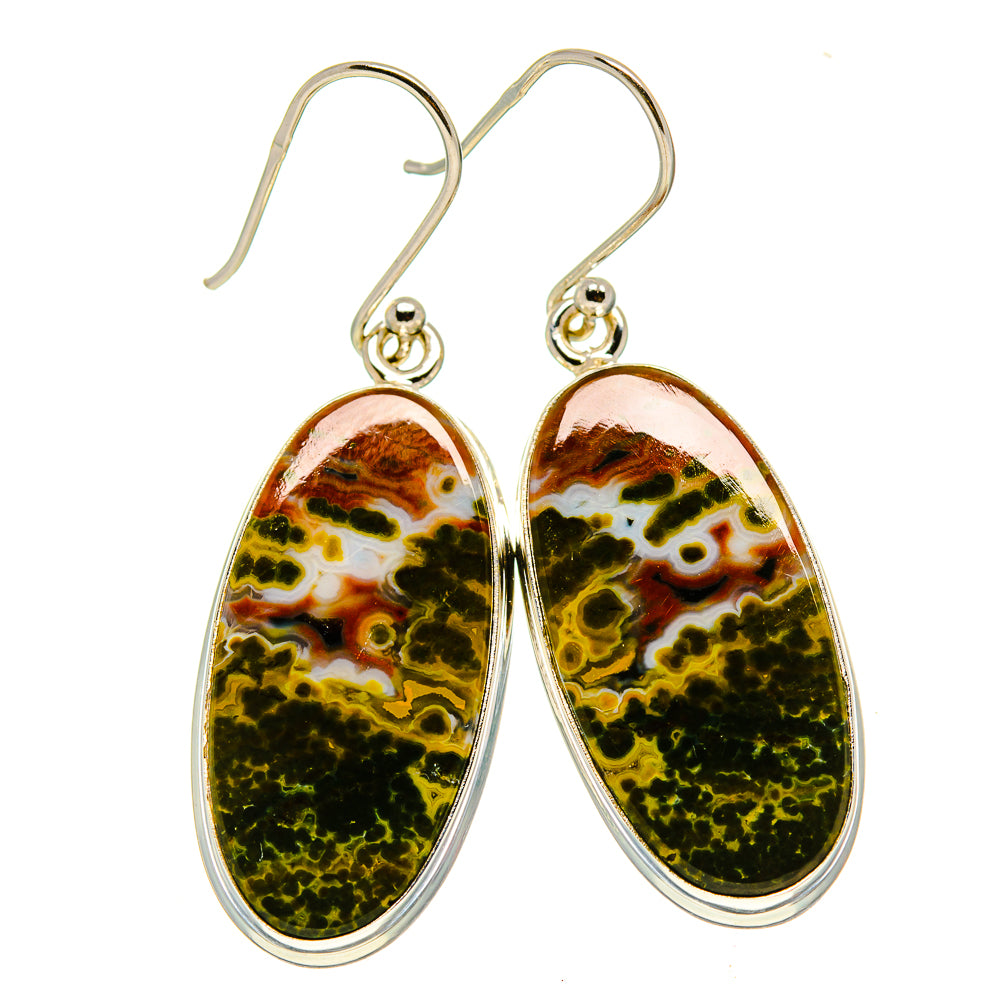 Ocean Jasper Earrings handcrafted by Ana Silver Co - EARR415910