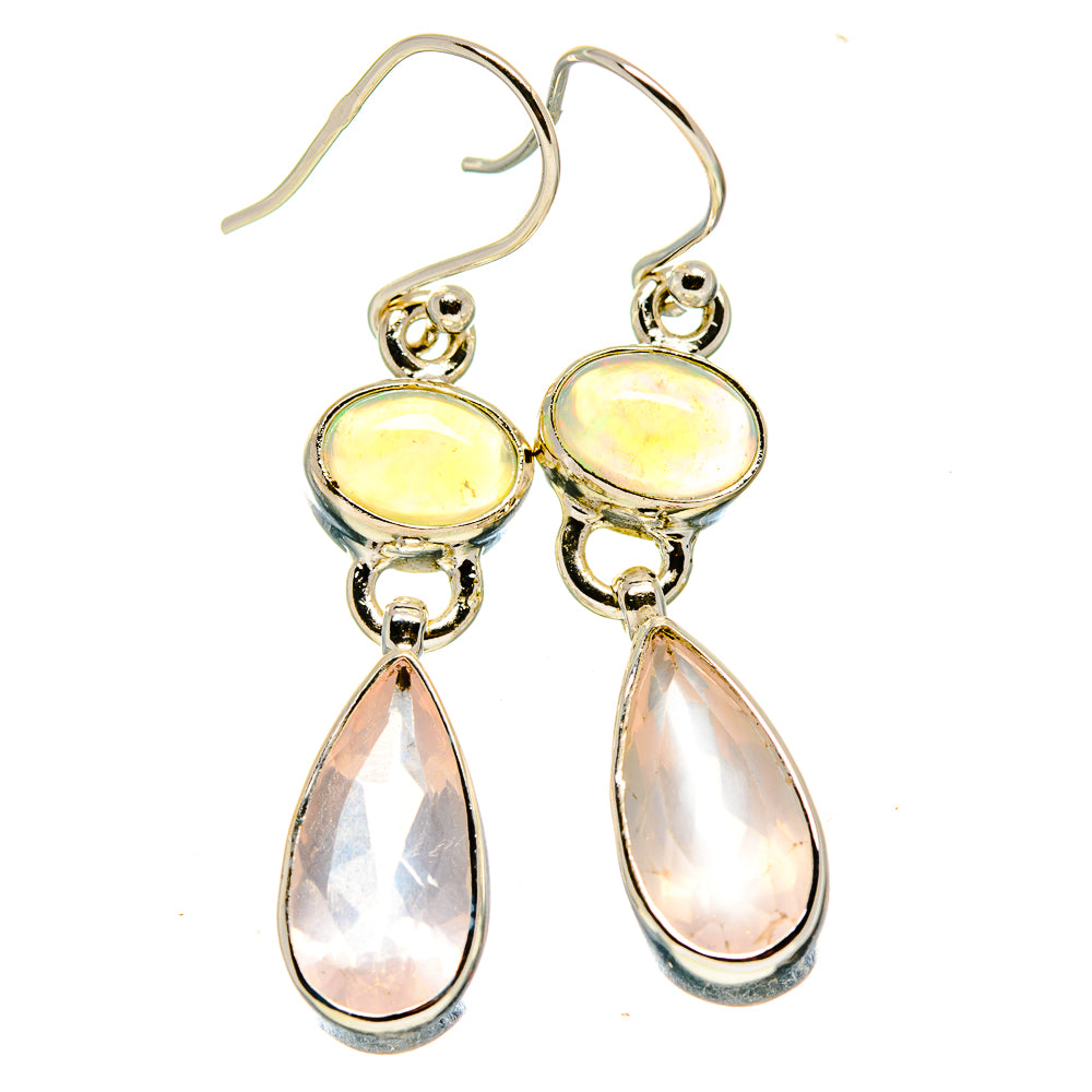 Rose Quartz Earrings handcrafted by Ana Silver Co - EARR415914