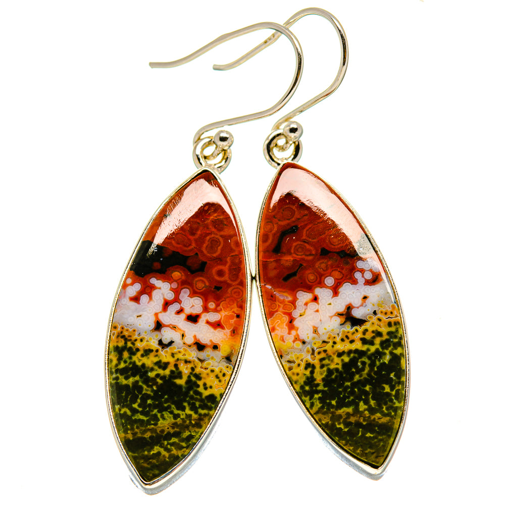 Ocean Jasper Earrings handcrafted by Ana Silver Co - EARR415917