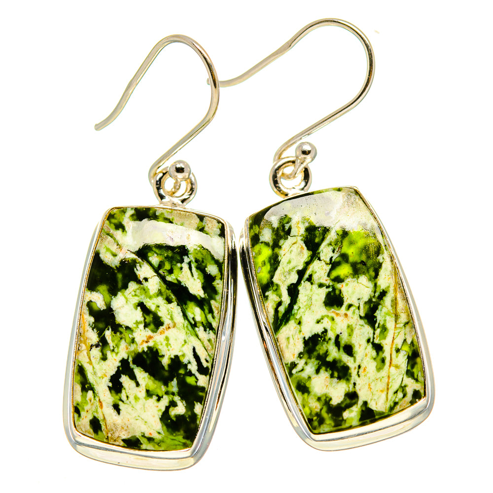 Australian Green Opal Earrings handcrafted by Ana Silver Co - EARR415921