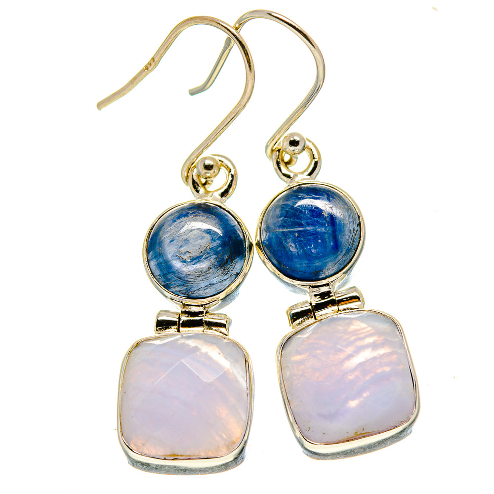Blue Lace Agate Earrings handcrafted by Ana Silver Co - EARR415924