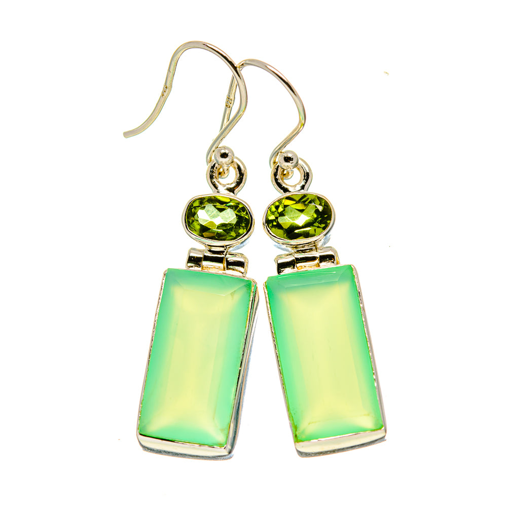 Aqua Chalcedony Earrings handcrafted by Ana Silver Co - EARR415926