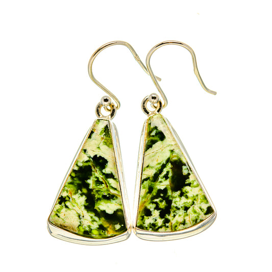 Australian Green Opal Earrings handcrafted by Ana Silver Co - EARR415927