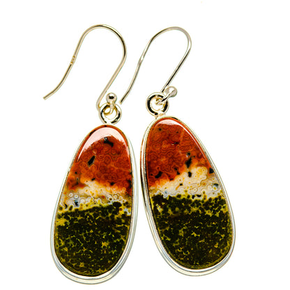 Ocean Jasper Earrings handcrafted by Ana Silver Co - EARR415929