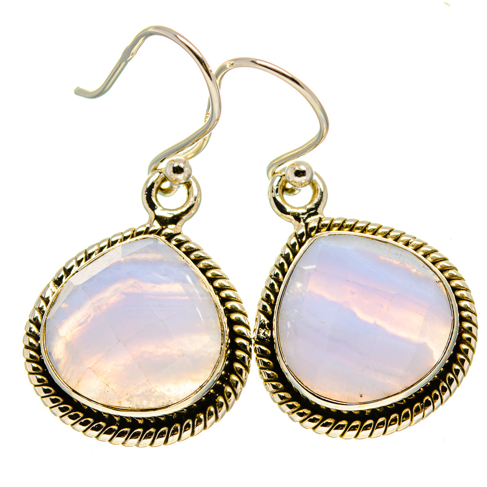 Blue Lace Agate Earrings handcrafted by Ana Silver Co - EARR415939
