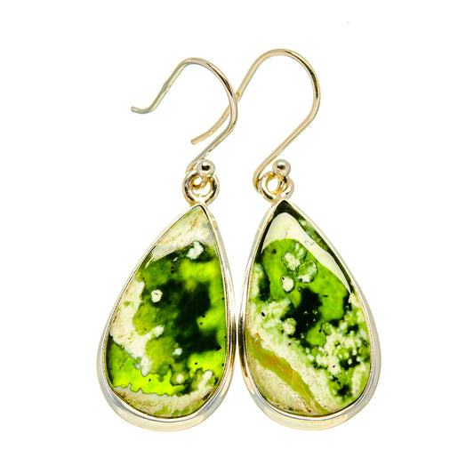 Australian Green Opal Earrings handcrafted by Ana Silver Co - EARR415944