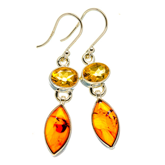 Baltic Amber Earrings handcrafted by Ana Silver Co - EARR415952