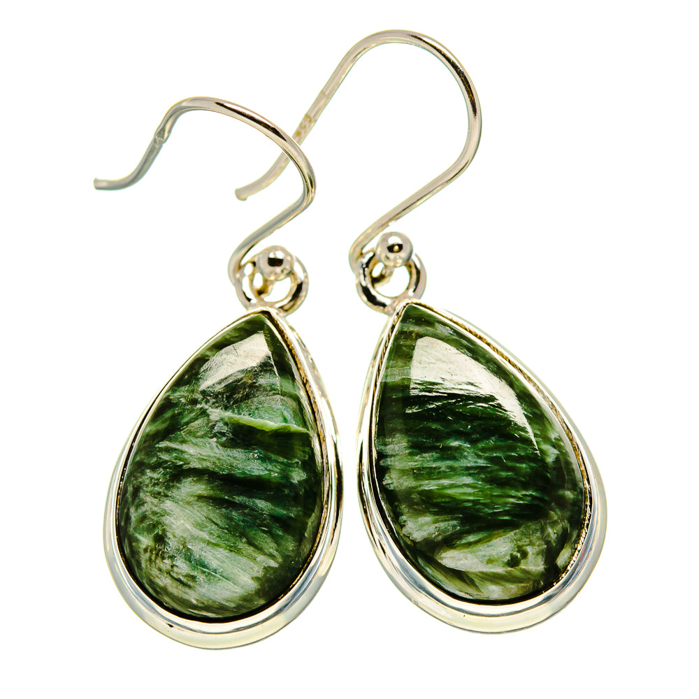Seraphinite Earrings handcrafted by Ana Silver Co - EARR415961