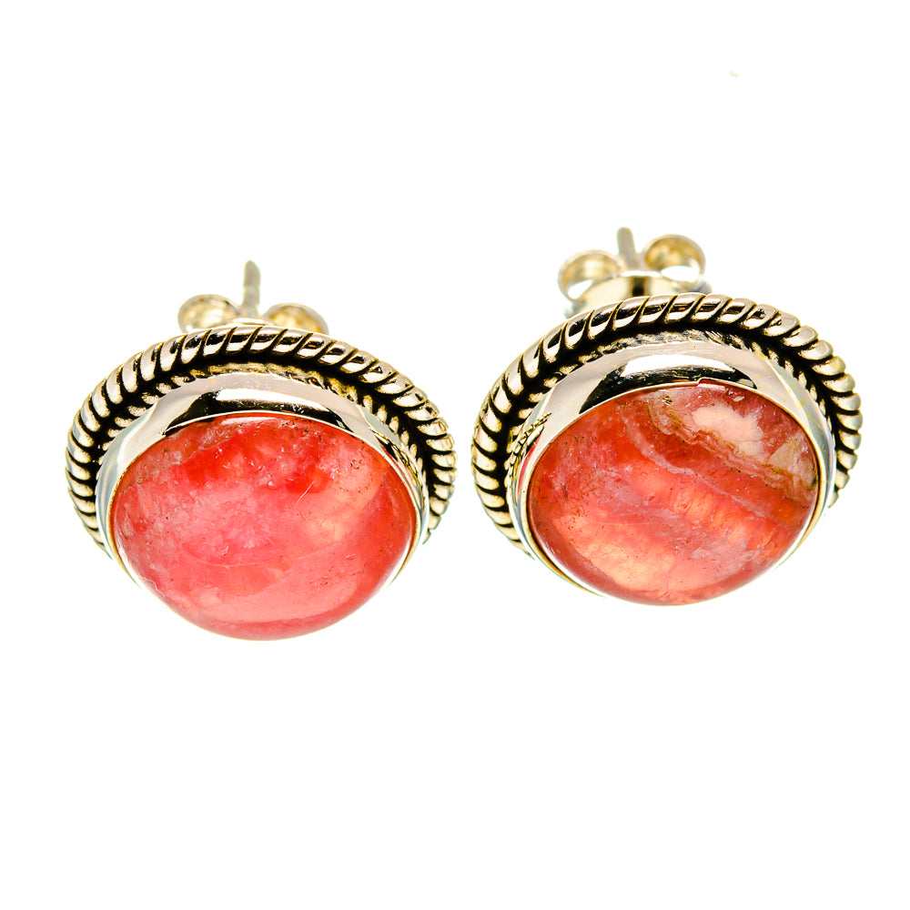 Rhodochrosite Earrings handcrafted by Ana Silver Co - EARR415978