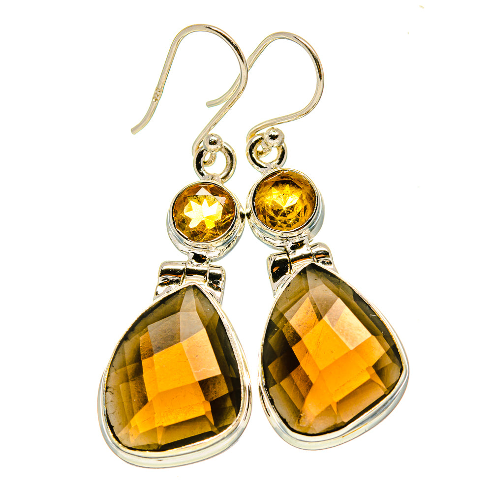 Smoky Quartz Earrings handcrafted by Ana Silver Co - EARR415982