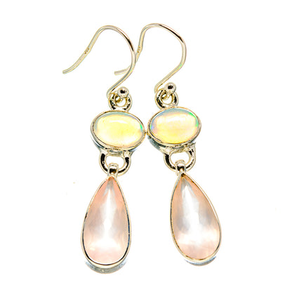 Rose Quartz Earrings handcrafted by Ana Silver Co - EARR415984