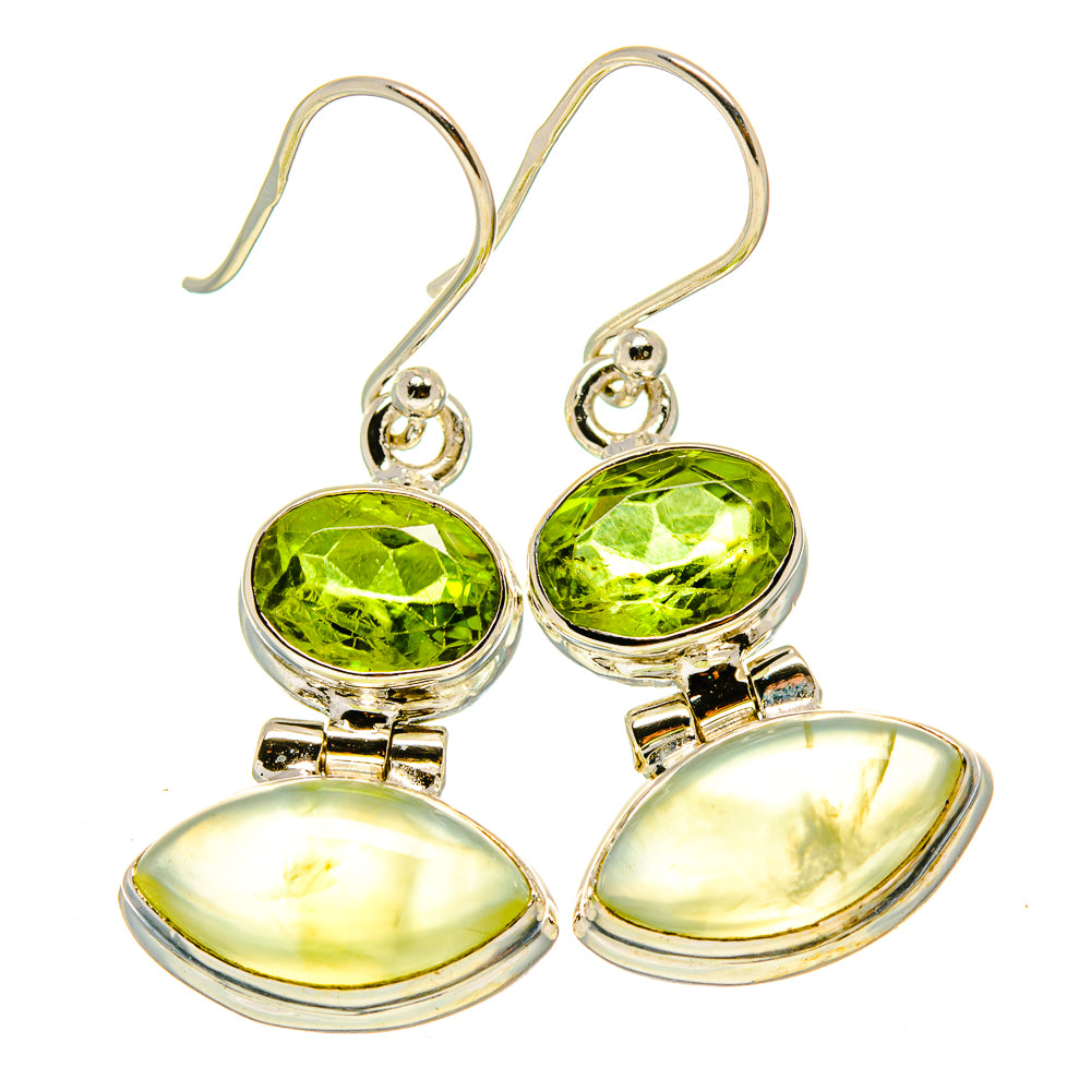 Prehnite Earrings handcrafted by Ana Silver Co - EARR415985