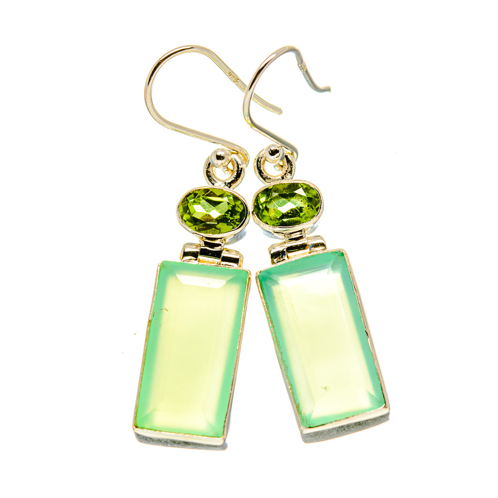 Aqua Chalcedony Earrings handcrafted by Ana Silver Co - EARR415990