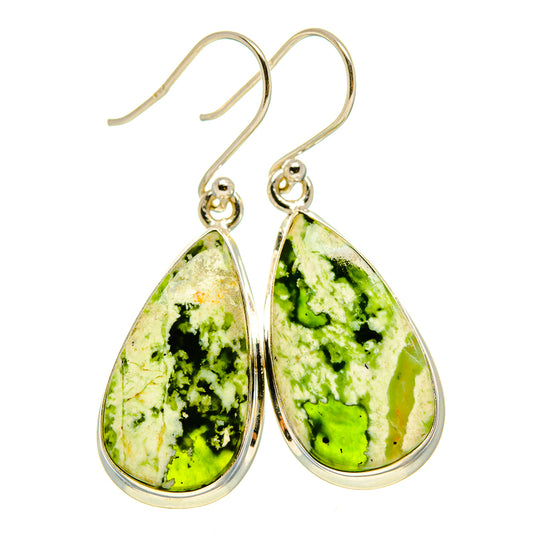 Australian Green Opal Earrings handcrafted by Ana Silver Co - EARR415995