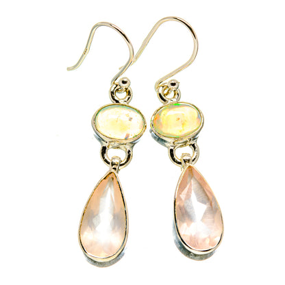 Rose Quartz Earrings handcrafted by Ana Silver Co - EARR415998