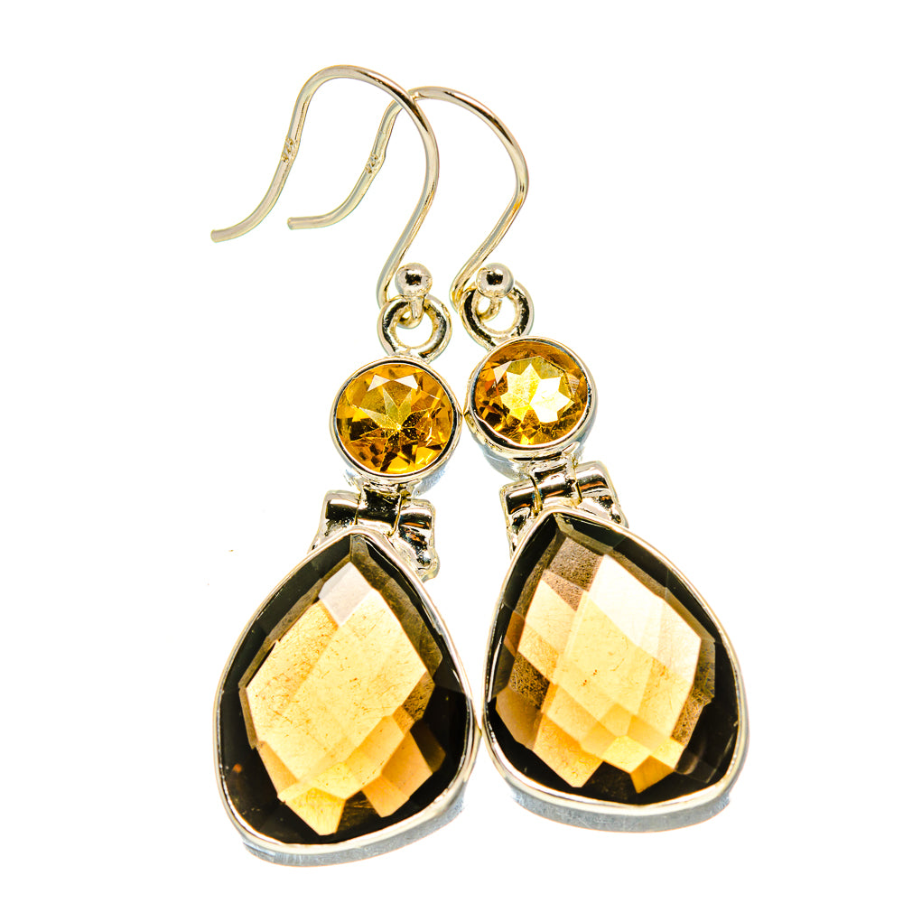 Smoky Quartz Earrings handcrafted by Ana Silver Co - EARR416000