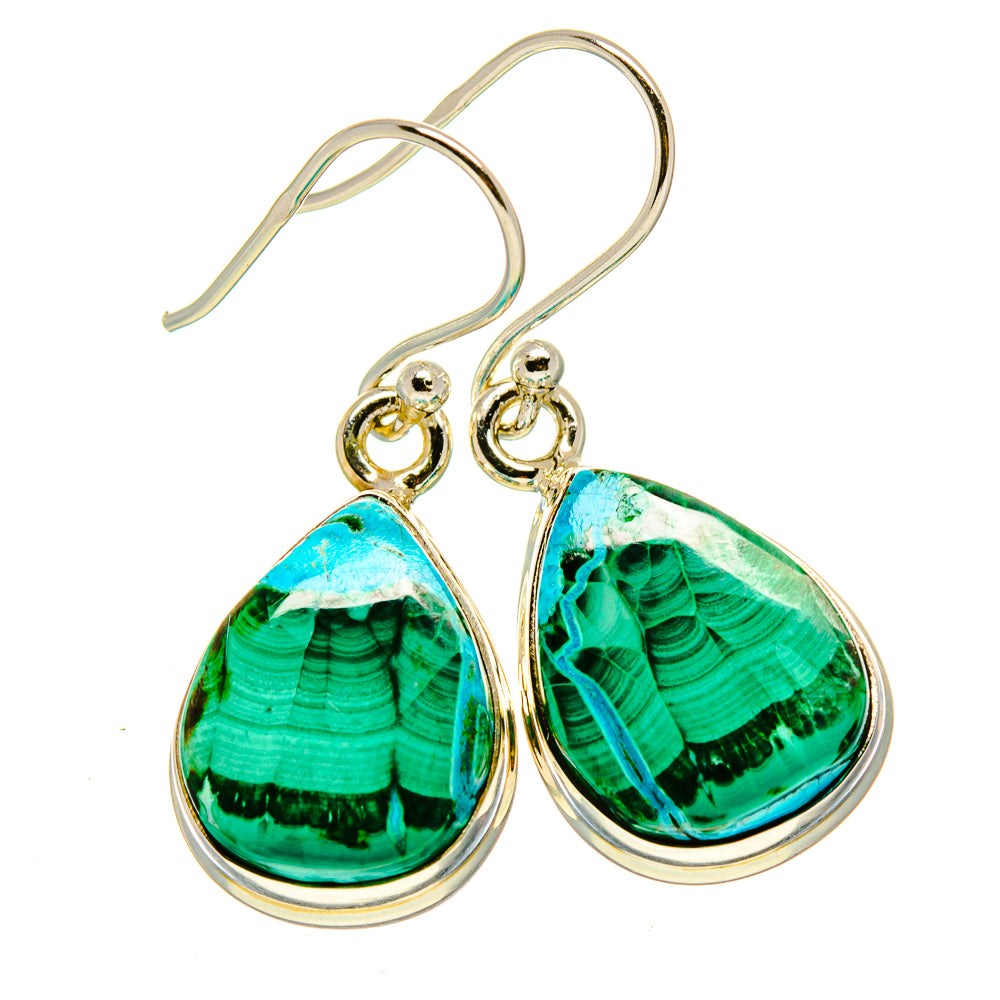 Malachite Earrings handcrafted by Ana Silver Co - EARR416002