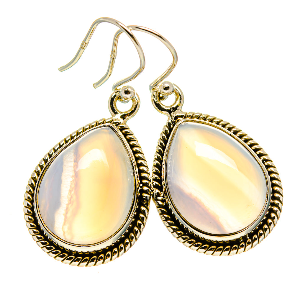 Rainbow Moonstone Earrings handcrafted by Ana Silver Co - EARR416004