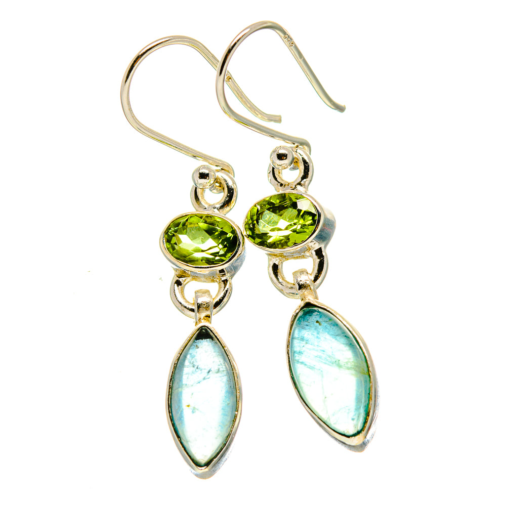 Blue Fluorite Earrings handcrafted by Ana Silver Co - EARR416009