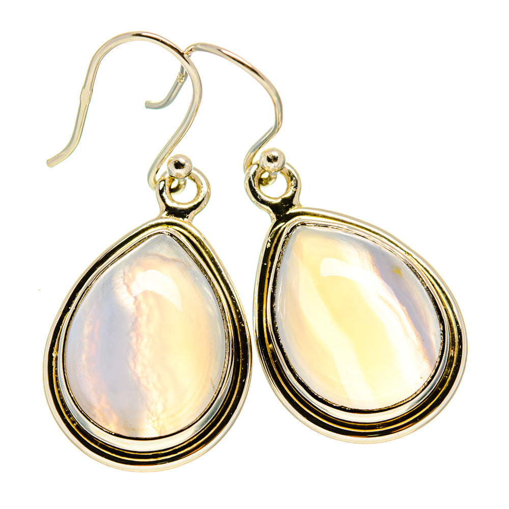 Blue Lace Agate Earrings handcrafted by Ana Silver Co - EARR416010