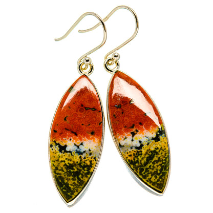 Ocean Jasper Earrings handcrafted by Ana Silver Co - EARR416011