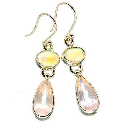 Rose Quartz Earrings handcrafted by Ana Silver Co - EARR416016