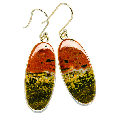 Ocean Jasper Earrings handcrafted by Ana Silver Co - EARR416019