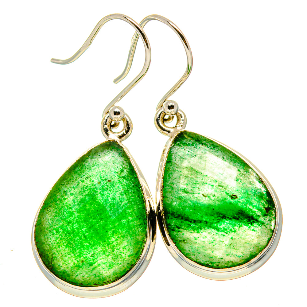 Green Aventurine Earrings handcrafted by Ana Silver Co - EARR416020