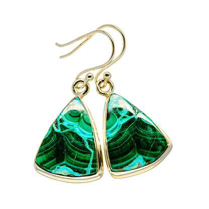 Malachite In Chrysocolla Earrings handcrafted by Ana Silver Co - EARR416025