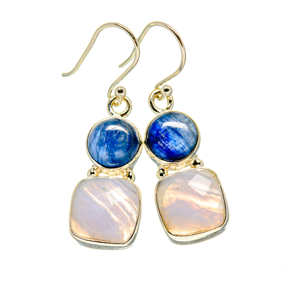 Blue Lace Agate Earrings handcrafted by Ana Silver Co - EARR416030
