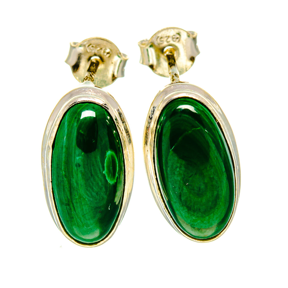 Malachite Earrings handcrafted by Ana Silver Co - EARR416036