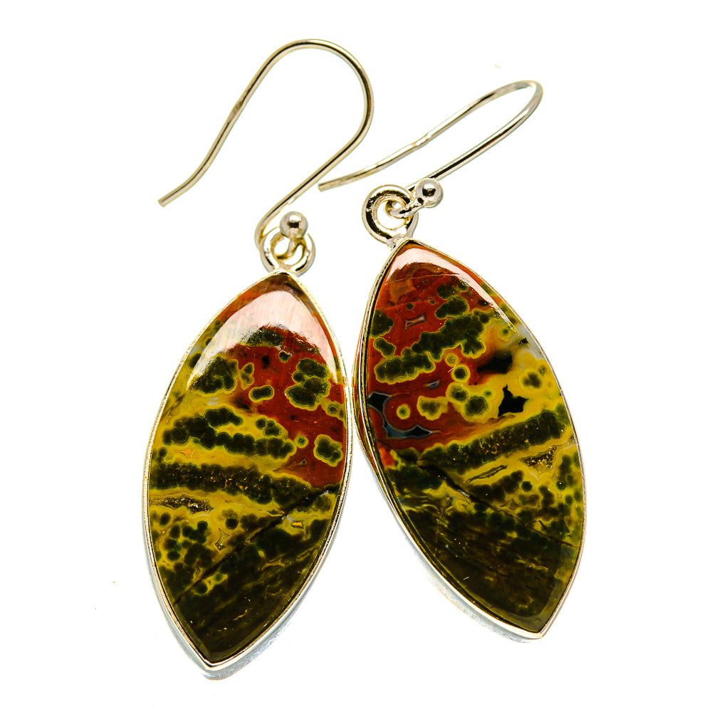 Ocean Jasper Earrings handcrafted by Ana Silver Co - EARR416039