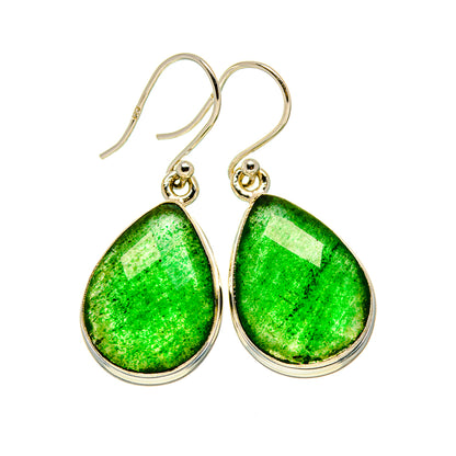 Green Aventurine Earrings handcrafted by Ana Silver Co - EARR416044